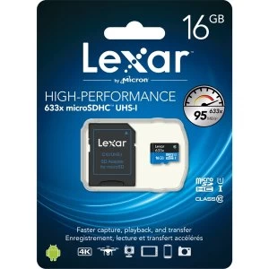 image of Lexar 16GB Micro SDHC Memory Card