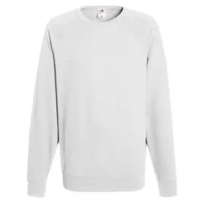 Image of Fruit Of The Loom Mens Lightweight Raglan Sweatshirt (240 GSM) (L) (White)