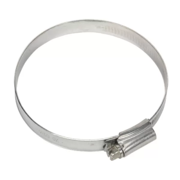 Image of Genuine SEALEY SHCSS3X Hose Clip Stainless Steel Ø70-89mm Pack of 5