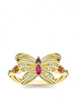 Thomas Sabo Gold Plated Sterling Silver Butterfly Ring