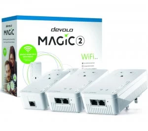 image of DEVOLO 8393 Magic 2 WiFi Powerline Adapter Kit - Triple Pack