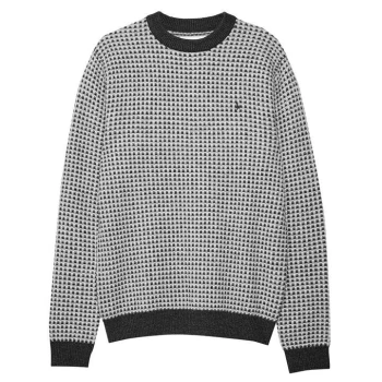 image of Jack Wills Shenton Jacquard Knitted Jumper - Grey