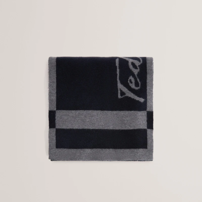 Image of Ted Baker Womens Knitted Midweight Scarf Grey female One Size