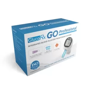 image of GlucoRx Go Professional Glucose Meter with 50 Test Strips