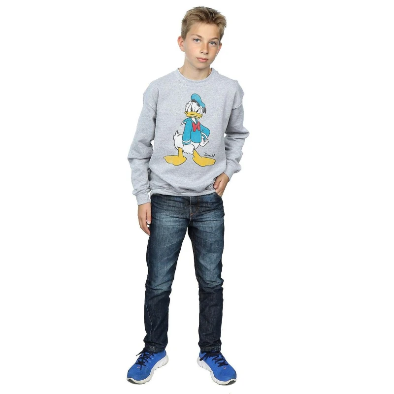 Image of Disney Angry Donald Duck Sweatshirt Grey male