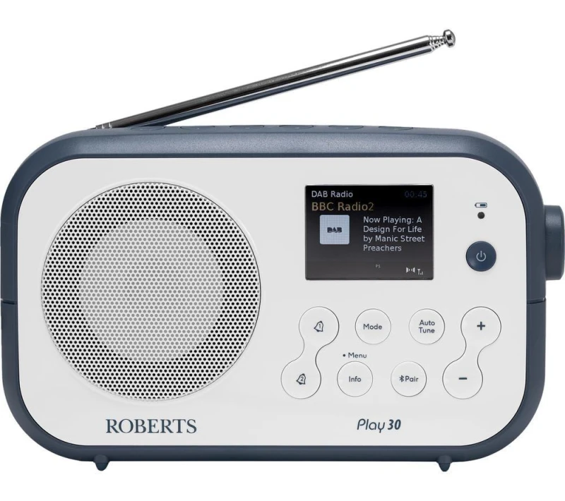 Image of Roberts PLAY 30 DAB DAB+ FM RDS Digital Bluetooth Radio White