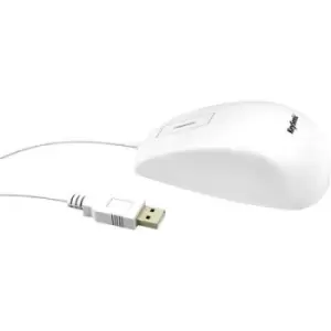 image of Keysonic KSM-5030M-W Mouse USB White 3 Buttons Splashproof, Dustproof