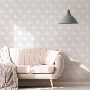 image of Superfresco Arabella Neutral Geometric Wallpaper