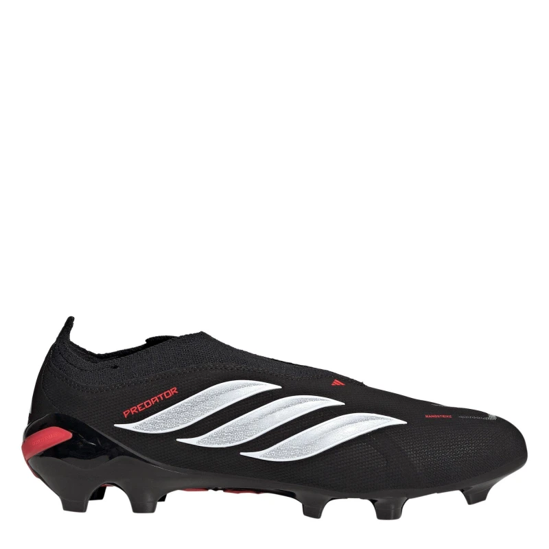 Image of adidas Mens adidas Predator League Laceless Firm Ground Football Boots Black/Red male 11 (46)