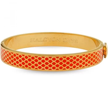 image of 1cm Salamander Orange & Gold Hinged Bangle