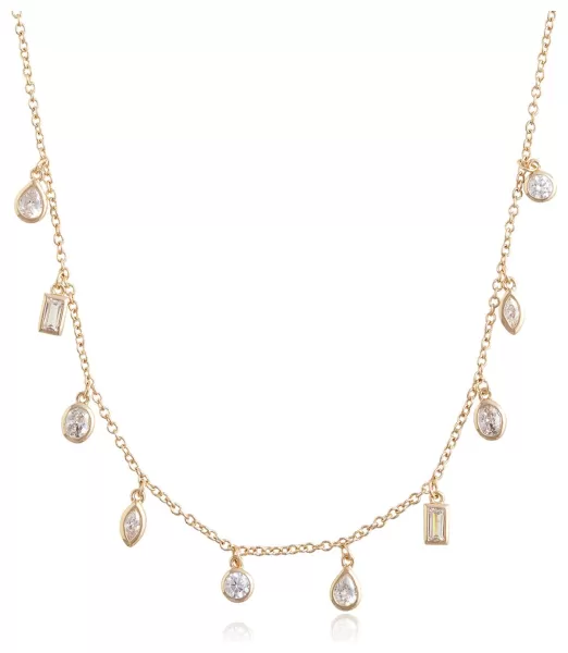 image of Olivia Burton Gold Plated Cubic Zirconia Charm Necklace