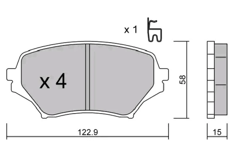 Image of AISIN Brake pad set AISIN BPMZ-1004