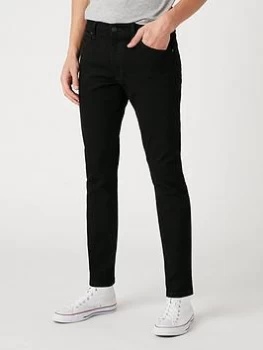 Image of Wrangler Larston Slim Jeans - Black, Size 32, Length Regular, Men