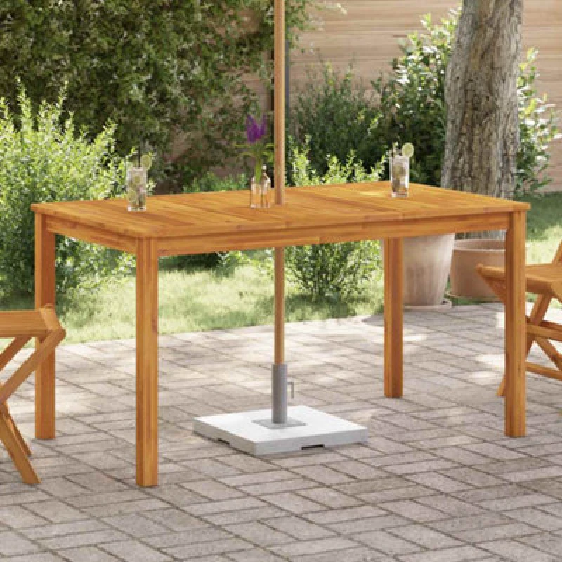 Image of VIDAXL Garden Table 140x80x74cm Solid Acacia Wood Vidaxl 8718475502234