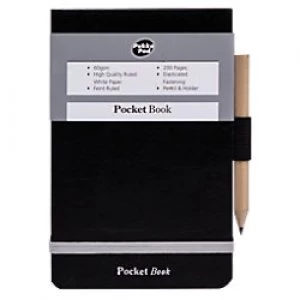 Image of Pukka Pad Pocket Book A7 Casebound Black Hardback Notepad Ruled 200 Pages