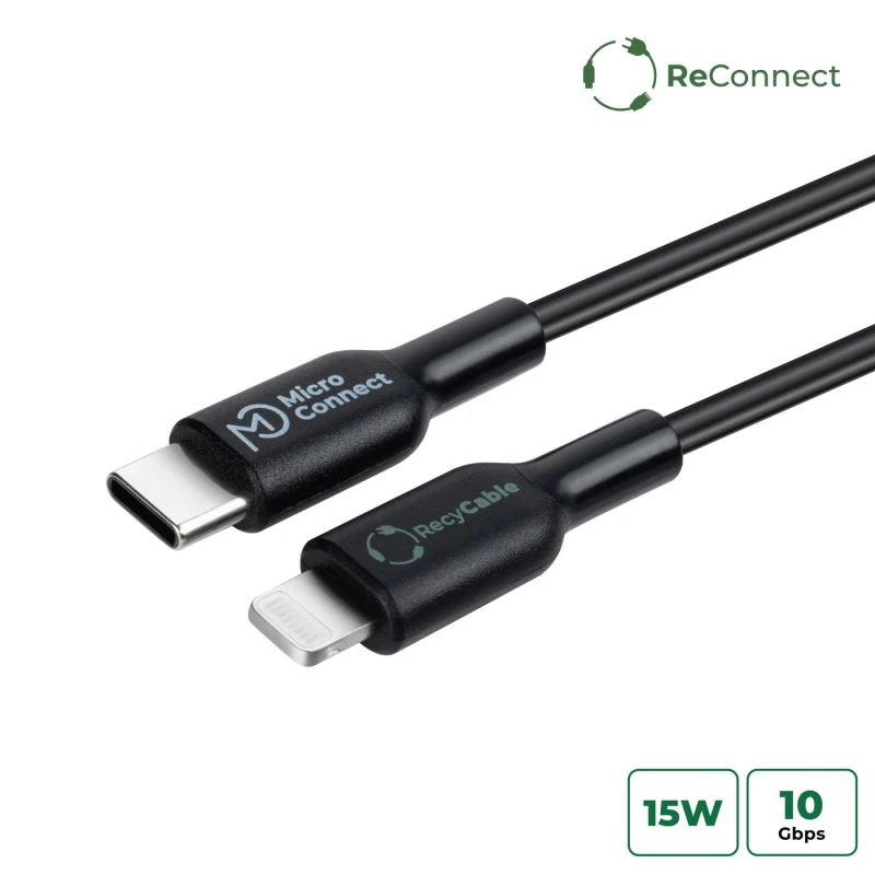 Image of Microconnect ECO-USB3.1CL2 lightning cable 2m Black