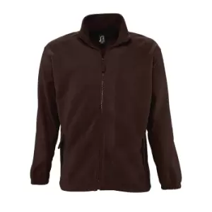 Image of SOLS Mens North Full Zip Outdoor Fleece Jacket (4XL) (Dark Chocolate)