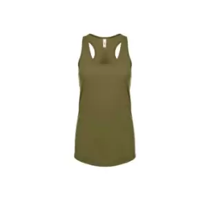 Image of Next Level Womens/Ladies Ideal Racer Back Tank Top (L) (Military Green)