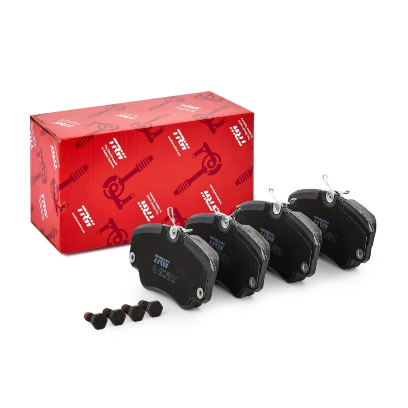 Image of TRW GDB957 Brake pad set prepared for wear warning indicator, with brake caliper screws Brake Pad Set,disc brake (402)