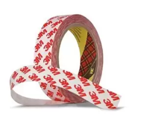 Image of 3M High Performance 9088-200 White Double Sided Plastic Tape, 19mm x 50m