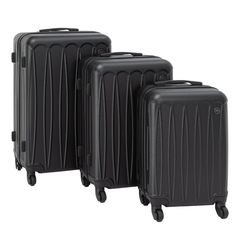 Image of Slazenger 3 Piece Suitcase Set Black unisex One Size