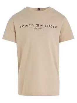 Image of Tommy Hilfiger Boys Essential T-Shirt - Merino, Beige, Size 16 Years