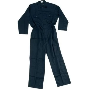 Image of Wickes Heavy Duty Polycotton Boiler Suit Navy Blue Size L