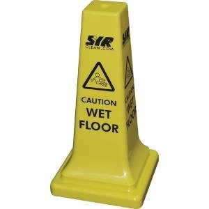 Image of SYR Caution Wet Floor Hazard Warning Cone 21" 992387