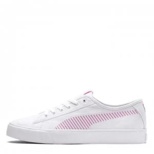 image of Puma Bari Canvas Trainers Ladies - White/Pink