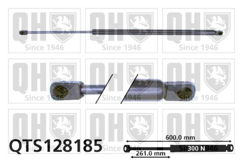 Image of QUINTON HAZELL Tailgate strut QUINTON HAZELL QTS128185