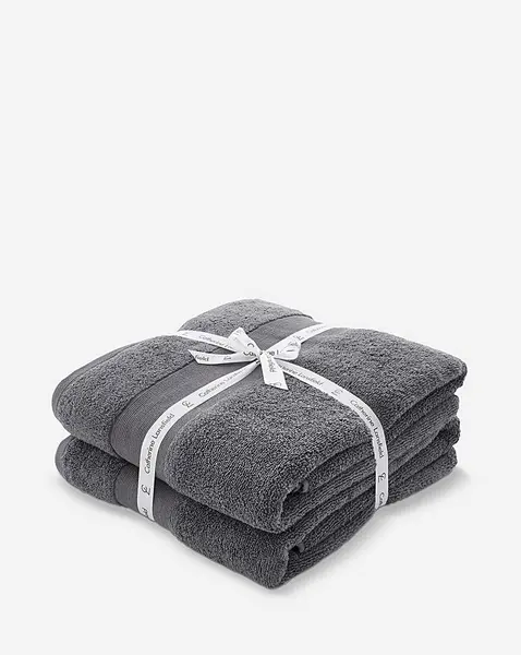 Image of Anti Bacterial Bath Sheet Pair Charcoal PAIR HH66801