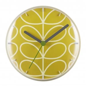 image of Orla Kiely Wall Clock - Mustard