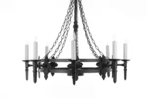 Image of Baronial 8 Light Matt Black