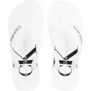 image of Calvin Klein Jeans Beach Sandal Monogram Tpu - White