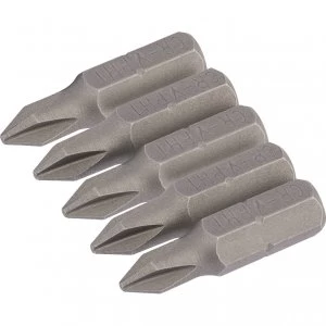 image of Draper Phillips Screwdriver Bit PH1 25mm Pack of 5