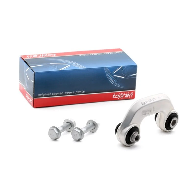 Image of TOPRAN 109 670 Anti-roll bar link Front Axle Left, with fastening material Link Stabiliser (3229)