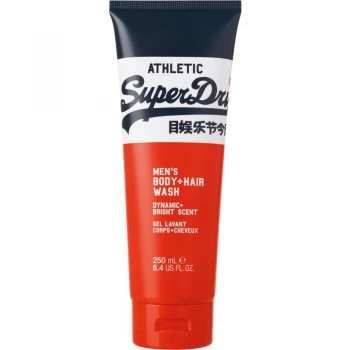 image of Superdry Athletic Hair + Body Wash 250ml