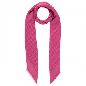 image of Karl Lagerfeld Soft Logo Scarf - A512 Fuchsia