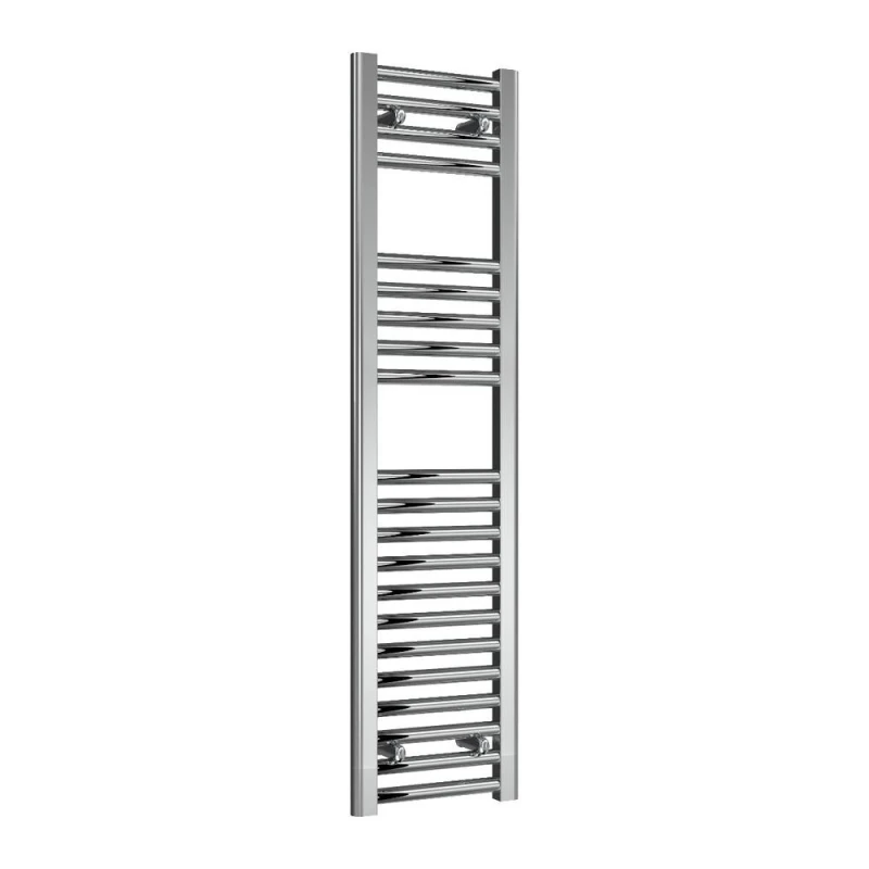 Image of Bathroom Kingdom Diva Chrome Straight Heated Towel Rail 1200x300 in Silver Silver Unisex