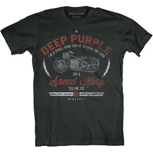 Image of Deep Purple - Speed King Unisex Large T-Shirt - Black