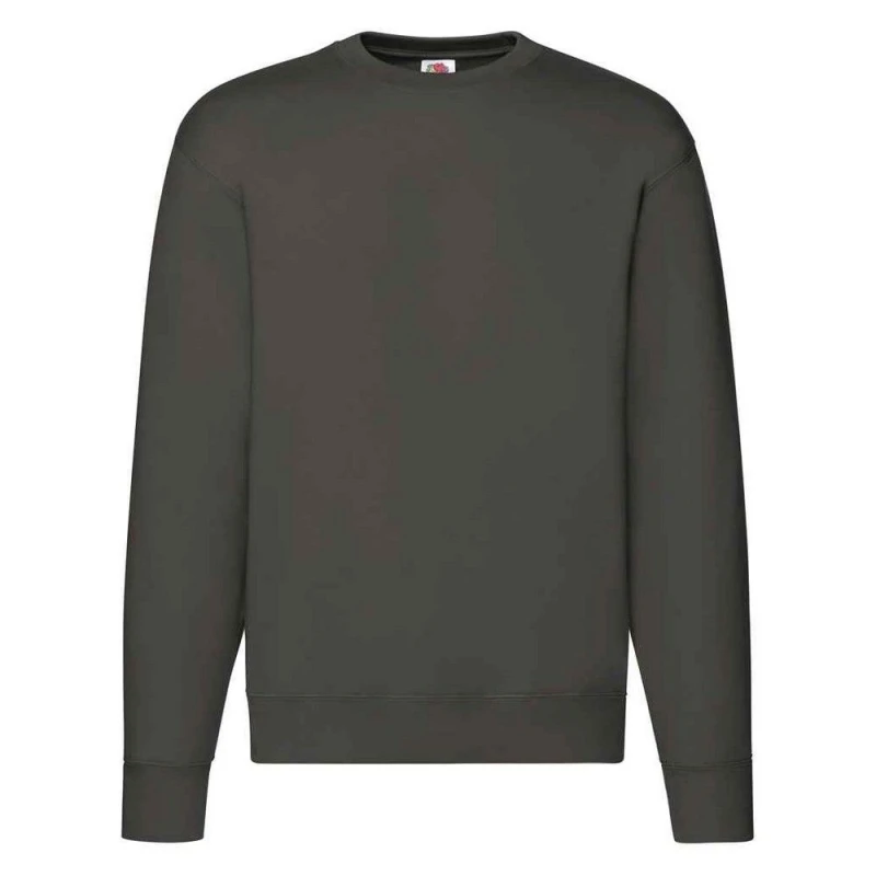 Image of Fruit Of The Loom Fruit of the Loom Men Premium Drop Shoulder Sweatshirt in Charcoal Size: X-Large Charcoal XL Male 5063527301109
