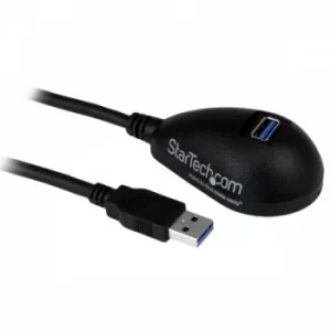 Image of StarTech 5 Feet Desktop SuperSpeed USB 3.0 Male to Female Extension CableBlack