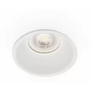 Image of Netlighting Gas 1 Light Round Recessed Spotlight White, GU10