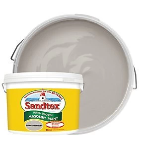 Sandtex Ultra Smooth Masonry Paint - Plymouth Grey 10L