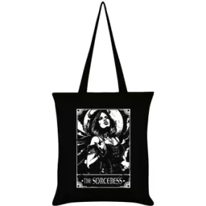 image of Deadly Tarot The Sorceress Tote Bag (One Size) (Black/White) - Black/White