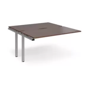 Image of Dams Adapt add on units back to back 1400mm x 1600mm - silver frame, walnut top