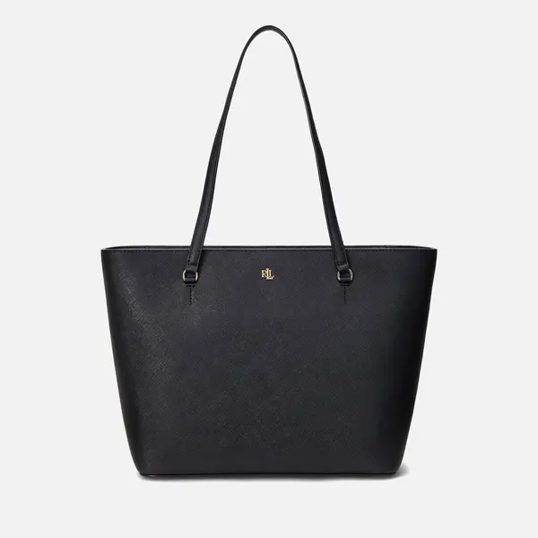 Image of Lauren Ralph Lauren Karly Medium Leather Shopper Tote Bag