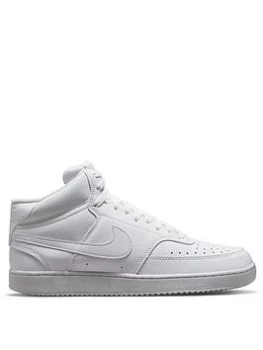 Image of Nike Court Vision Mid - White/White/White, Size 7, Men