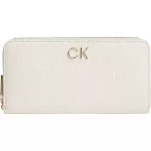 Image of Calvin Klein Re-Lock Z/A Wallet Lg Jacquard - White
