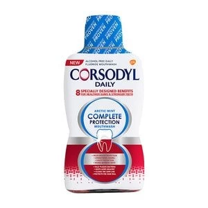 image of Corsodyl Daily Arctic Mint Complete Protection Mouthwash 500ml